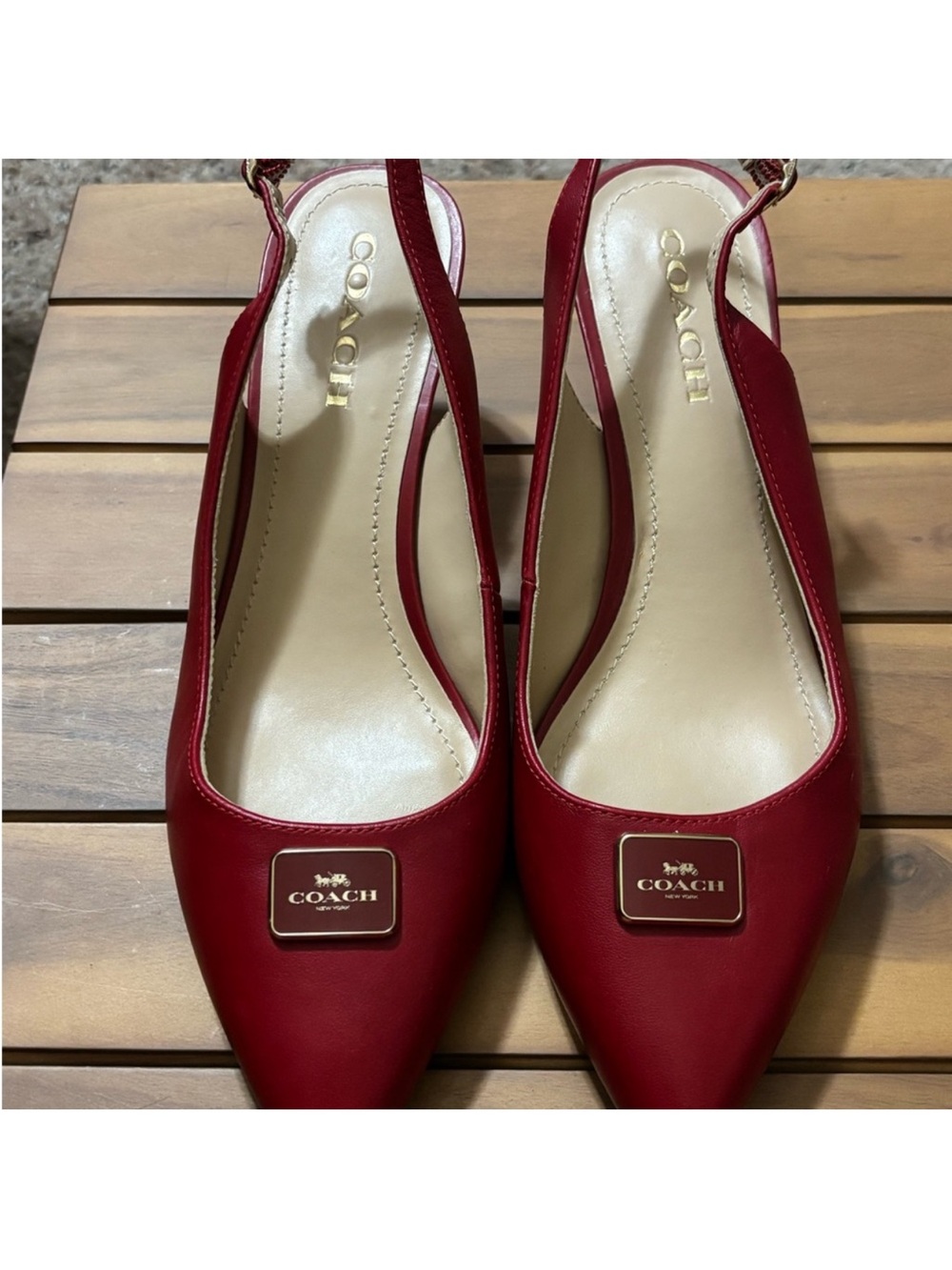 Coach red heels